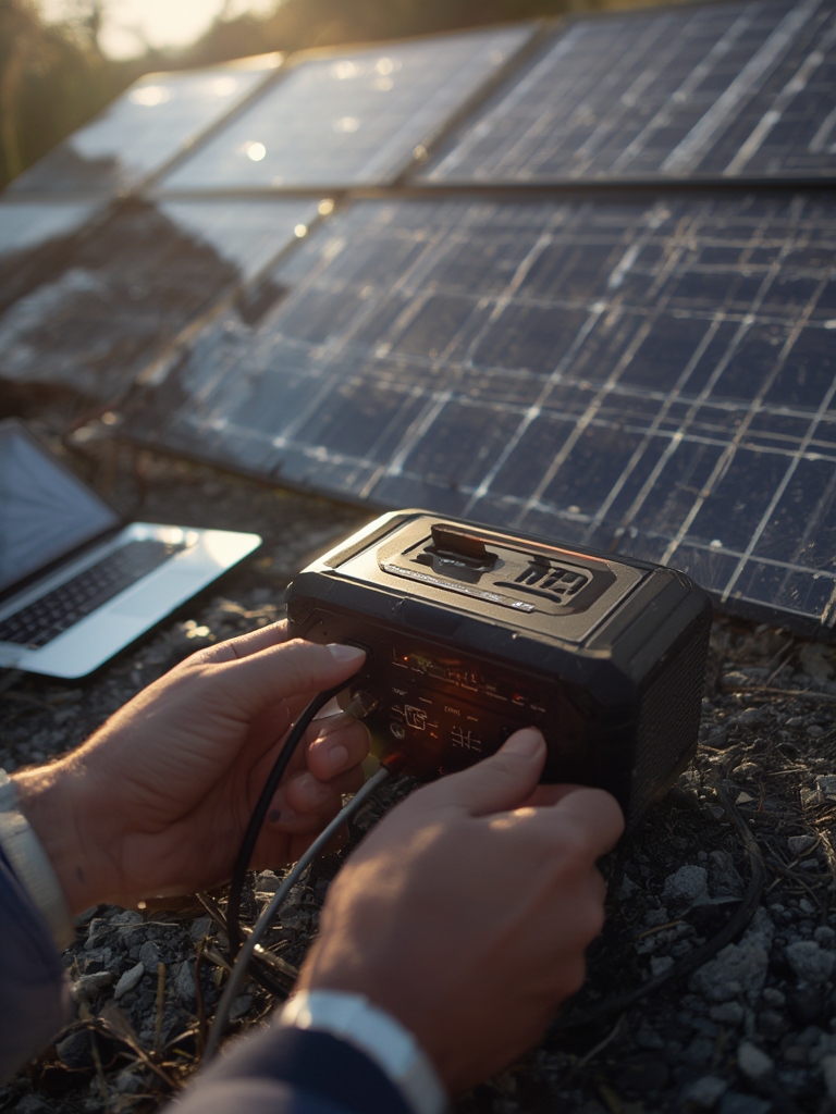 portable power station solar generator 1 - Illustration 2