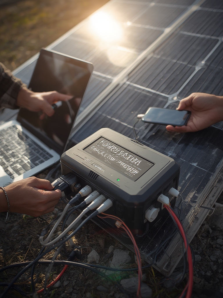 portable power station solar generator 2 - Illustration 2