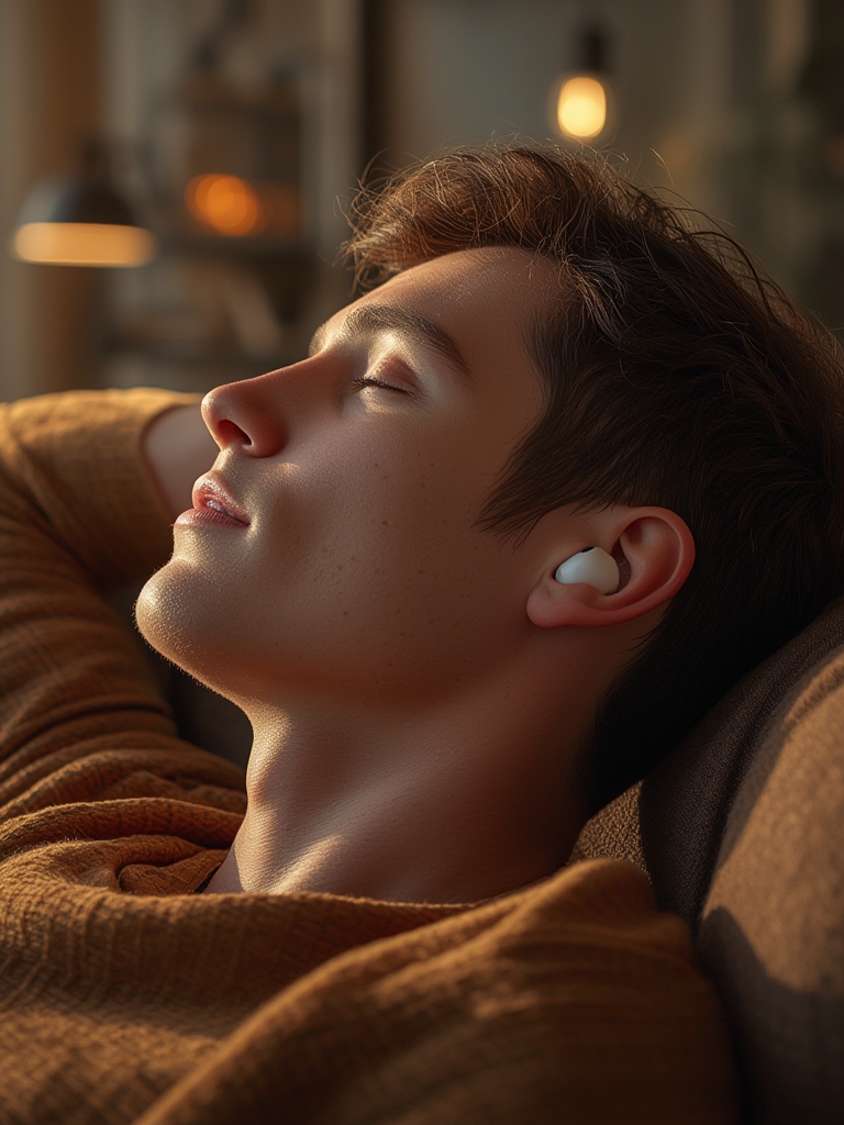 airpods earbuds in action