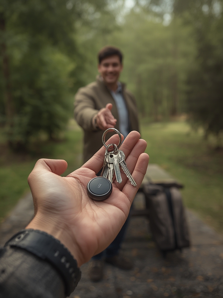 airtag tracker used with wallets and bags, Apple brand