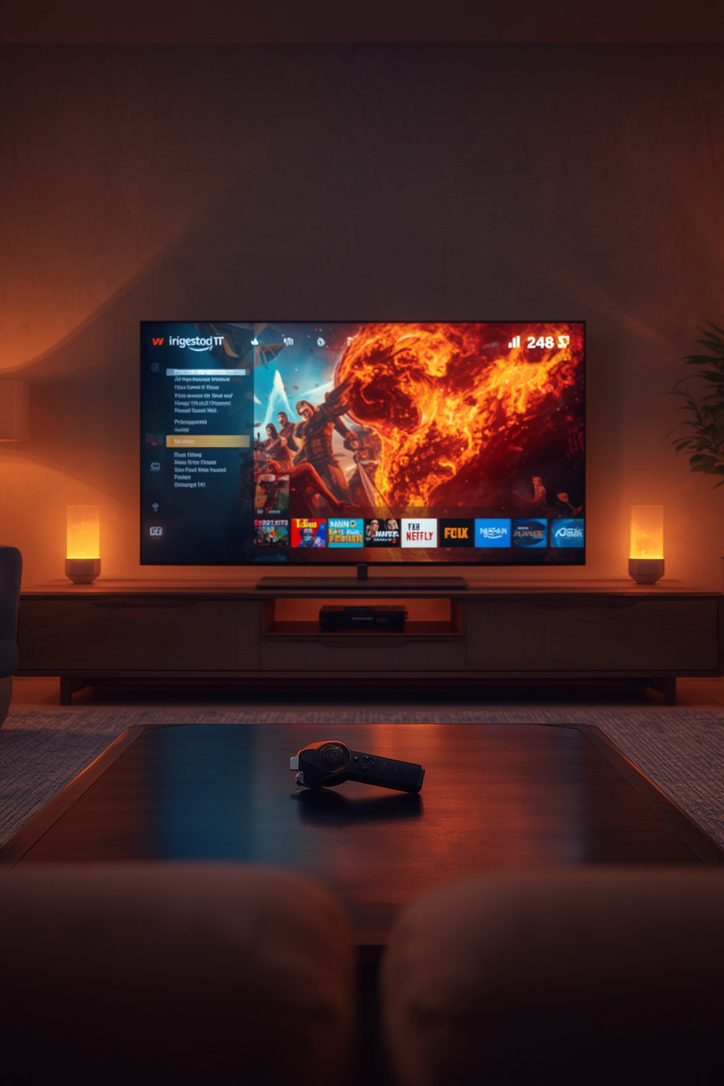 fire stick in hdmi port on smart tv