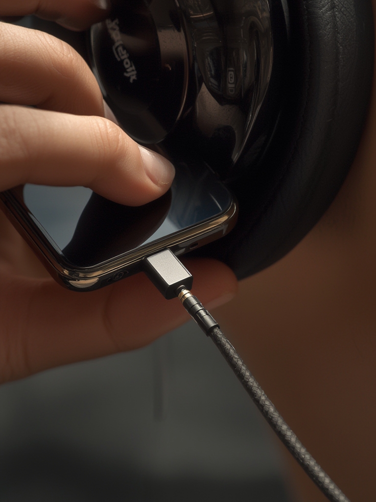 usb adapter connected to audio adapter and 3.5mm converter