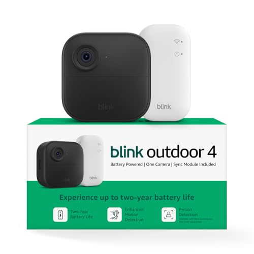 blink outdoor 4 night vision security camera with app interface