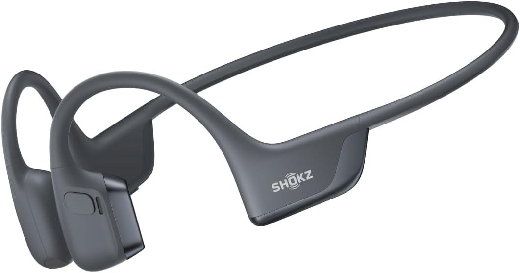 bone conduction headphones on athlete during outdoor run