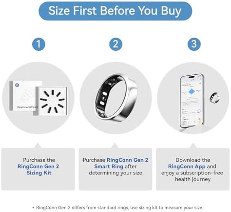 ringconn smart ring sizing kit for wearable technology accessories and smart ring compatibility