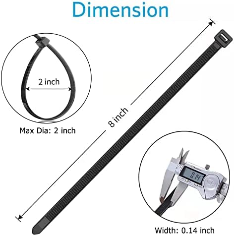 8 inch cable ties for electrical cable ties and indoor outdoor cable management