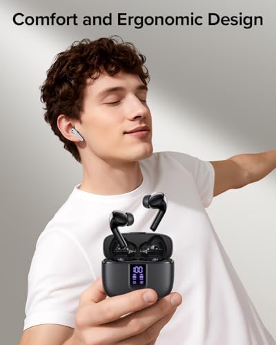 IPX5 waterproof true wireless earbuds for gym and running