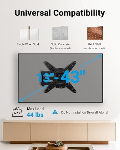 TV wall mount swivel for TV extension and ergonomic monitor mount