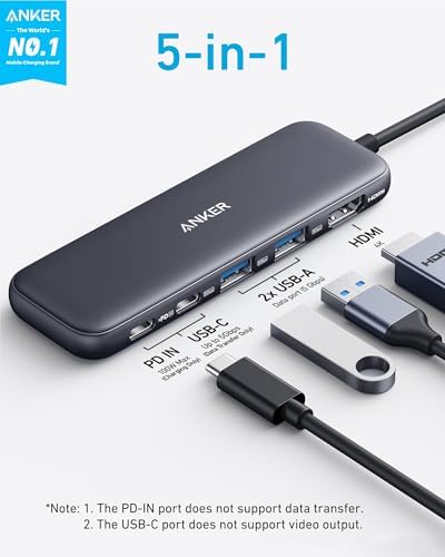 multiple laptop ports connected to anker usb c hub - USB C Hub versatility