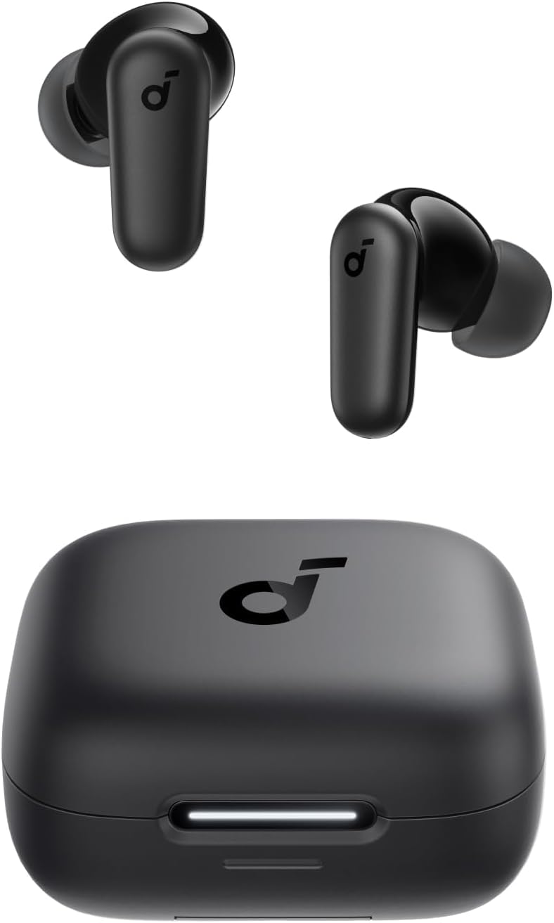 Anker Noise Cancelling Earbuds: 2026 Ultimate Guide to Best Soundcore P30i Wireless Earbuds 1 anker noise cancelling earbuds case with phone stand feature and wireless earbuds on table