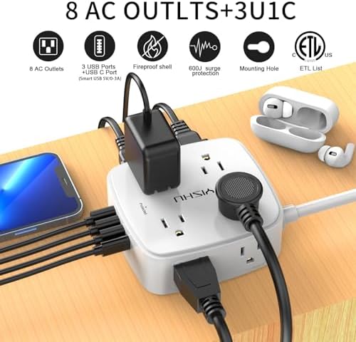 6 Ft Ultimate Guide to Best Surge Protector Power Strip 2026 2 Close-up of 6 ft surge protector power strip USB charging station