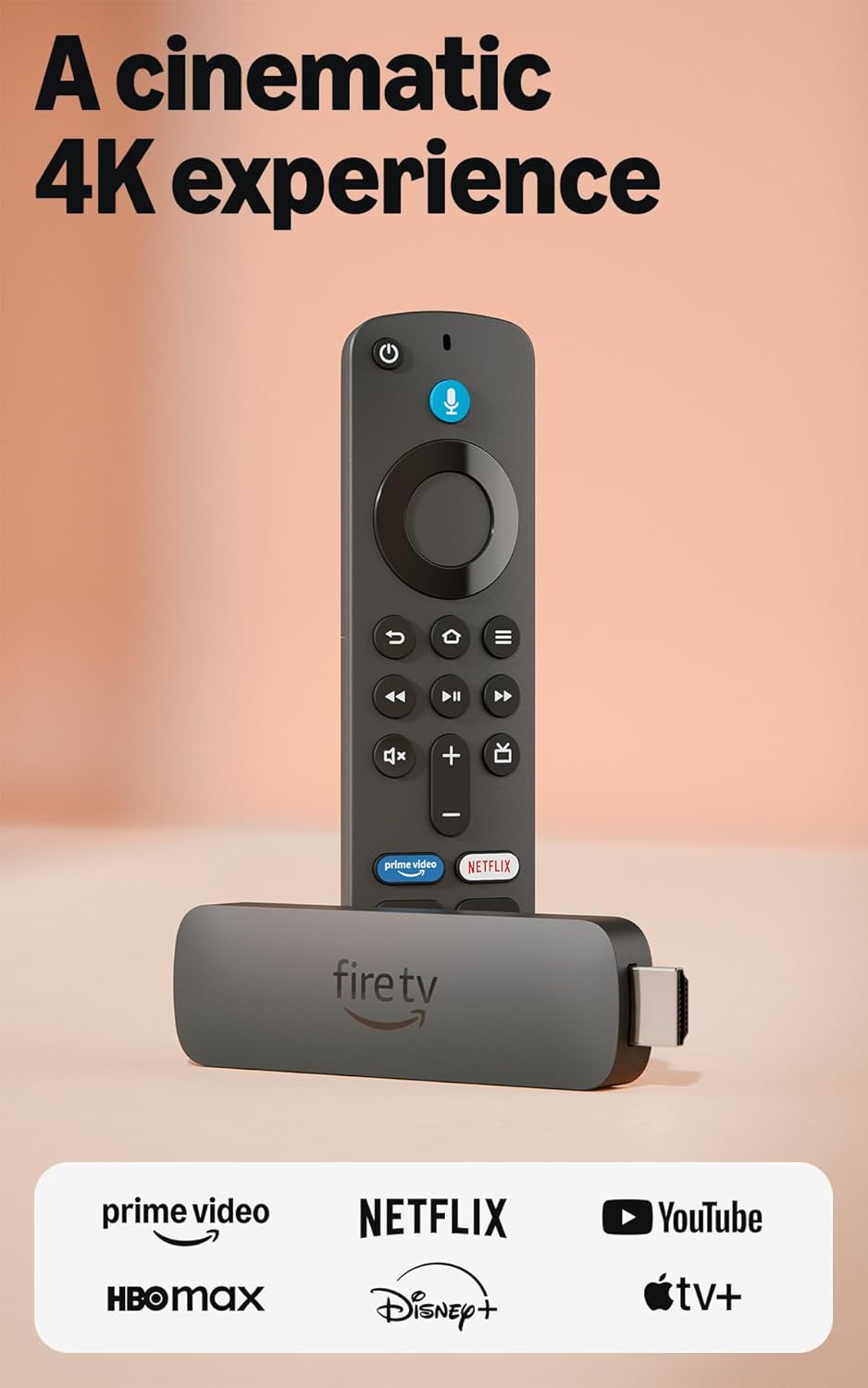 amazon fire tv stick 4k plus remote and stick on table with streaming devices