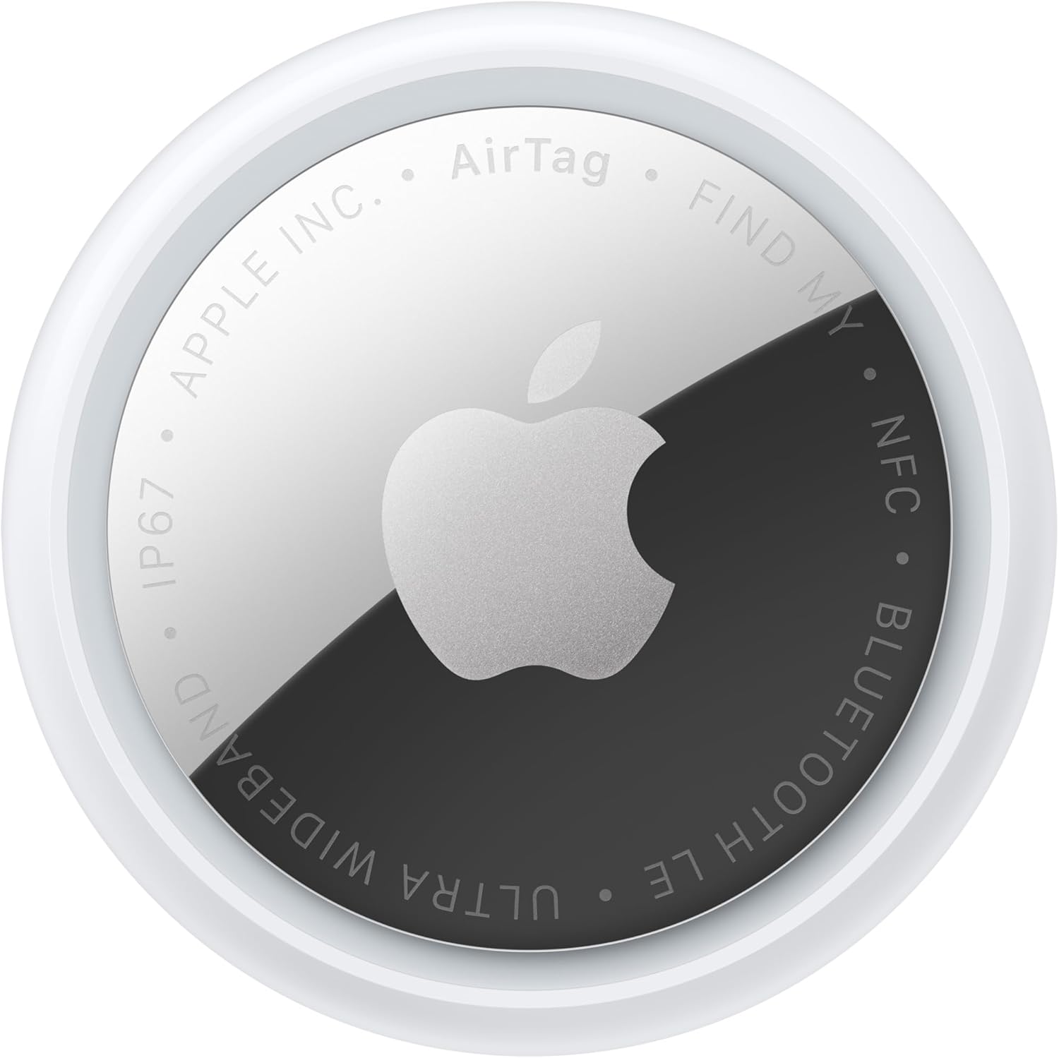 airtag attached to a keychain for item tracking and lost item recovery