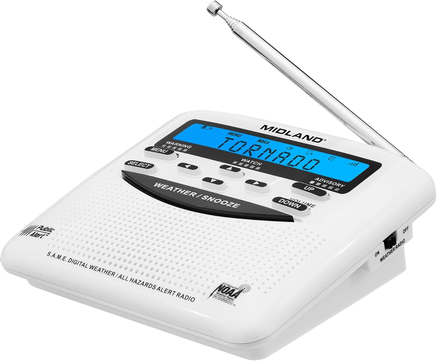 Midland noaa weather alert radio S.A.M.E. localized programming