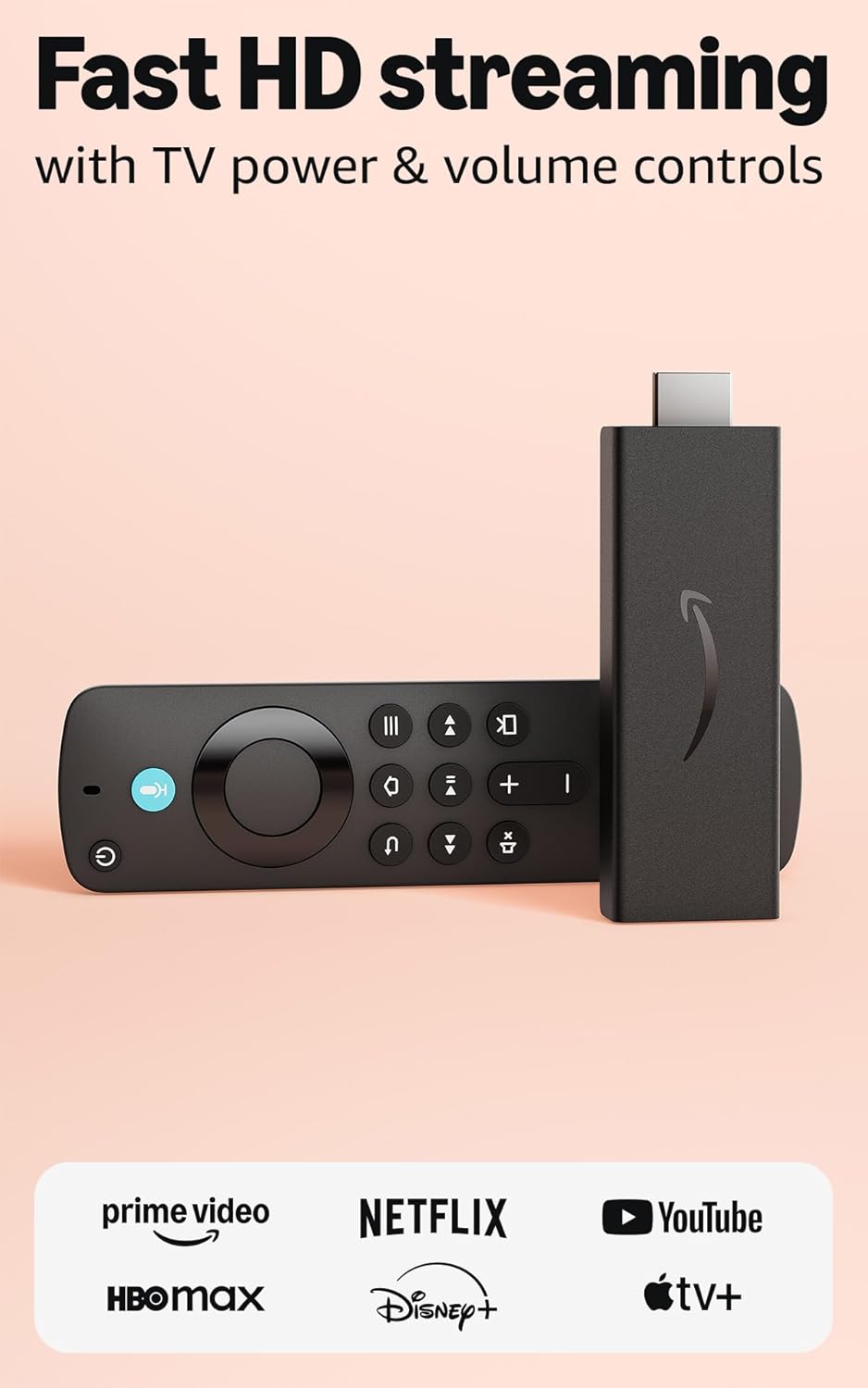 amazon fire tv stick hd plugged into TV