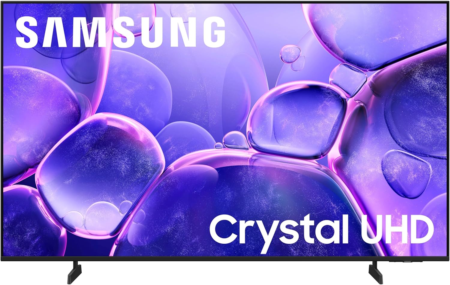 Samsung 43 inch 4k smart tv with crystal uhd screen on modern home wall