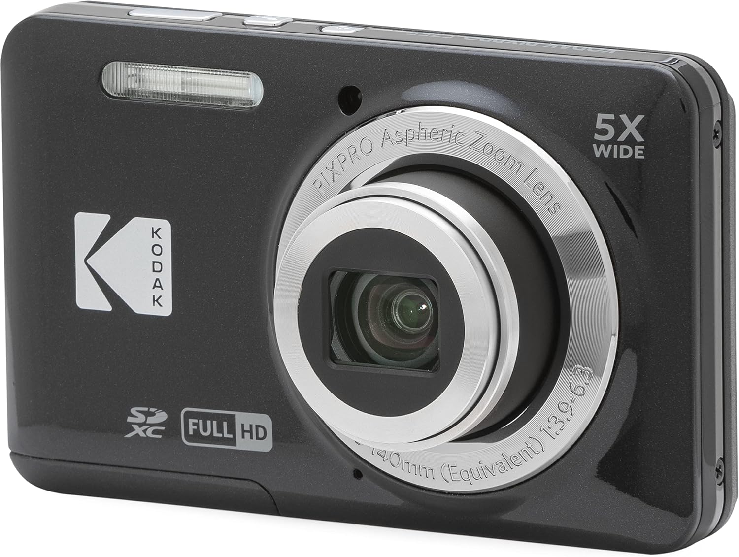 kodak pixpro fz55 black digital camera showing compact size and design