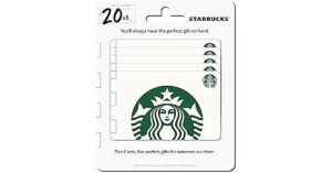 starbucks physical gift