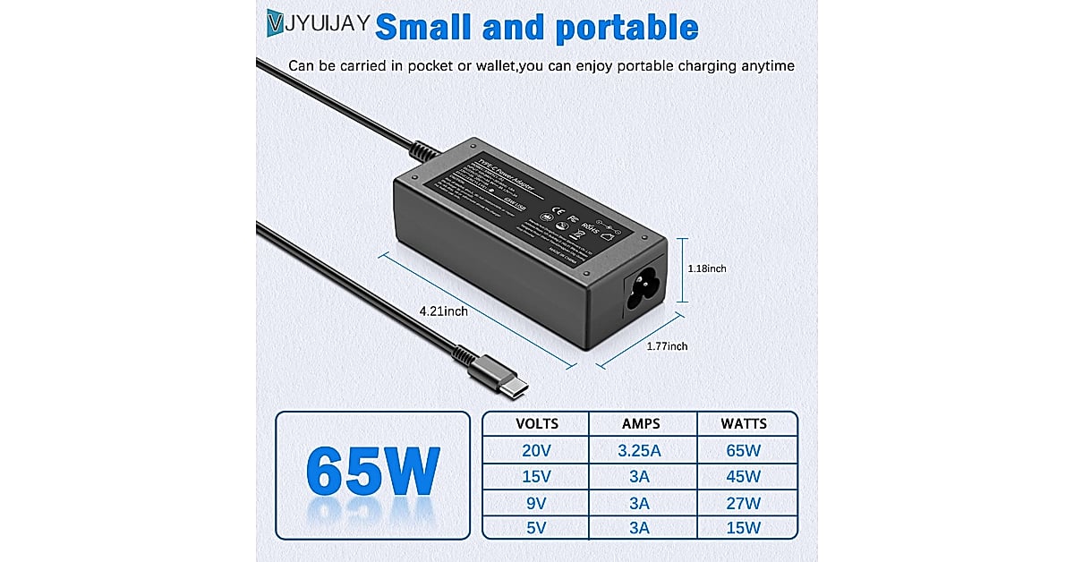 vjyuijay universal 65w